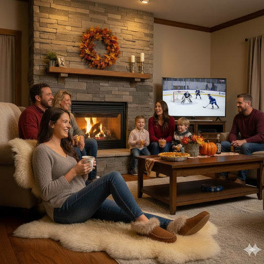 Family having thanksgiving together