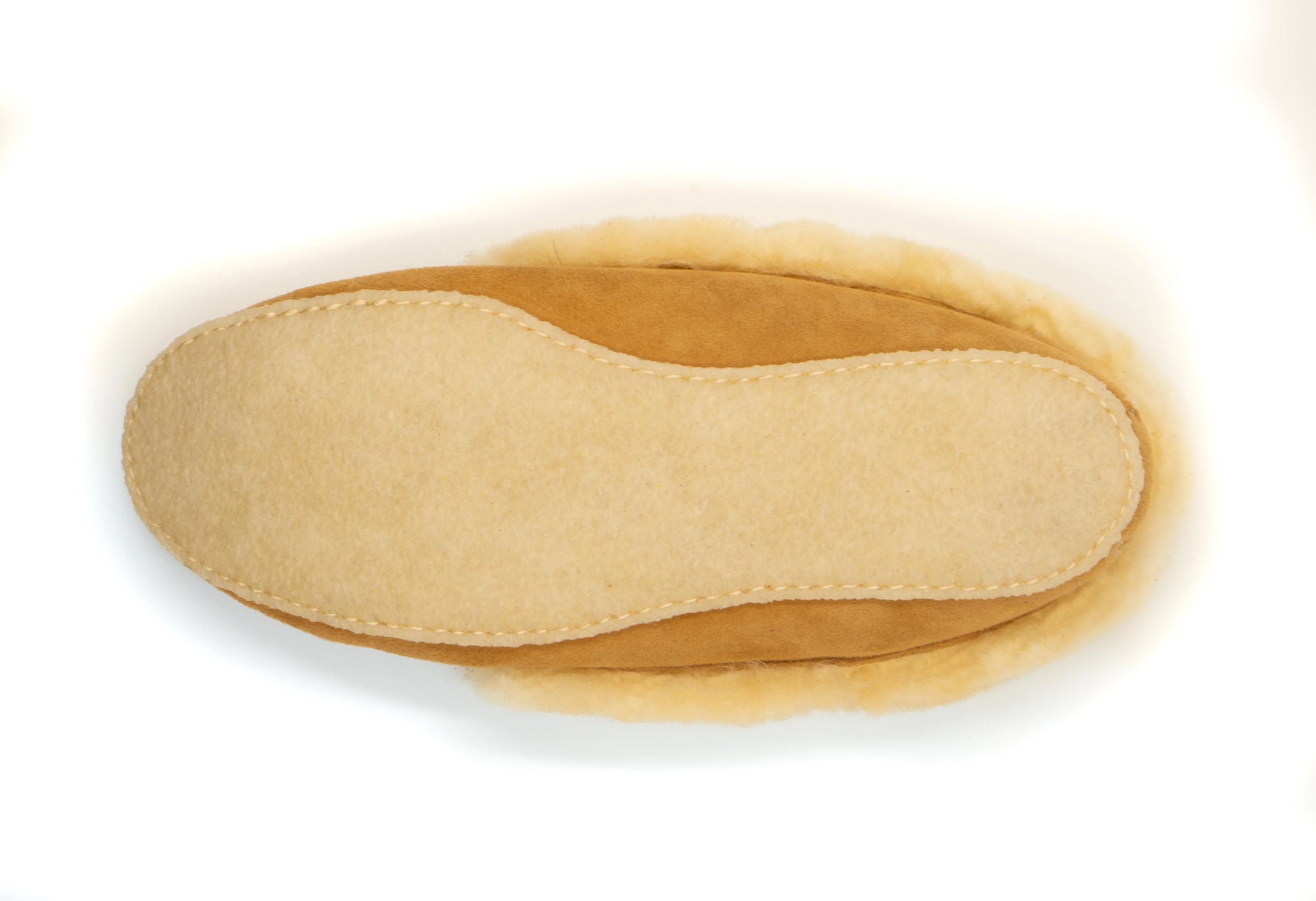 Beige shoe sole on a white background