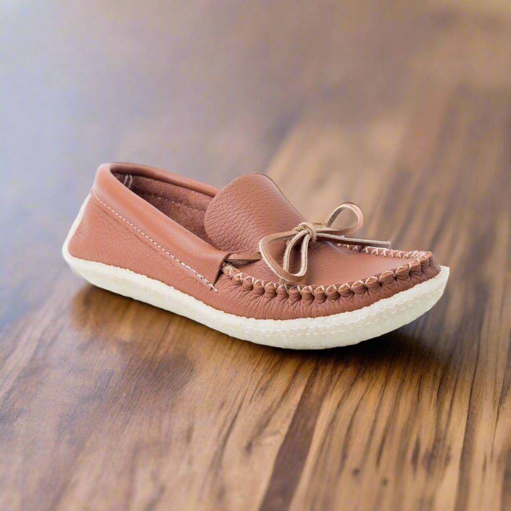 Ohkwesen' Men's Leather Moccasins - Loafer Style Cowhide & Crepe Sole