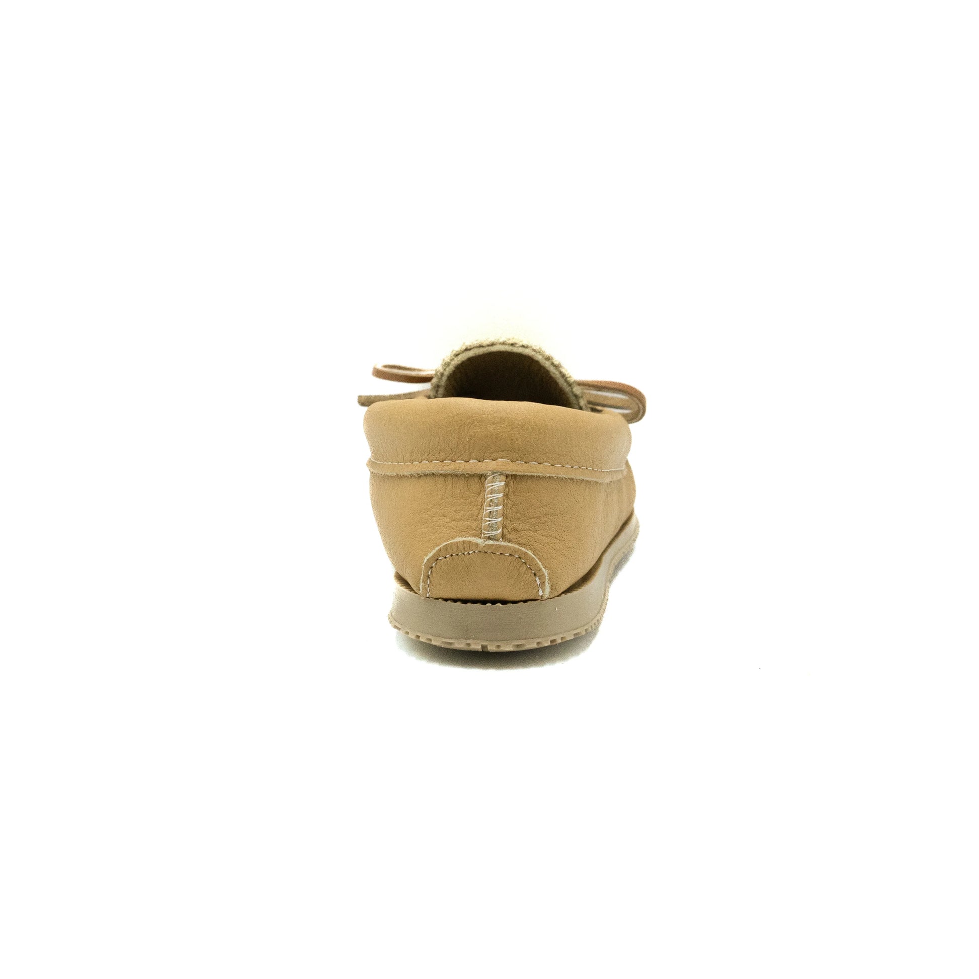 Tan shoe on a white background