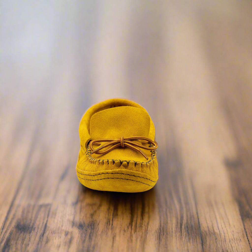 mens spirit moccasins tan front view