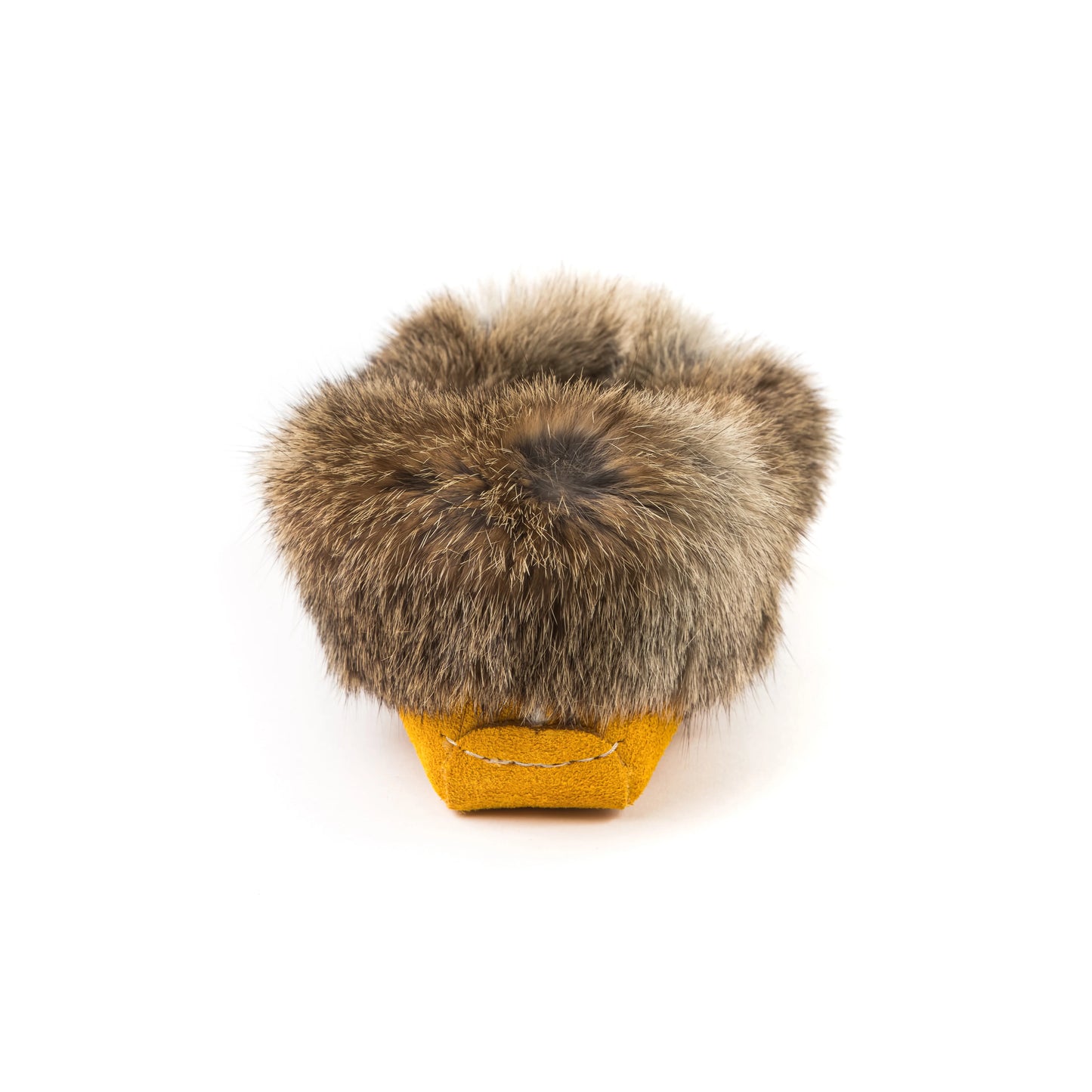 Tänionnieha' Tan Rabbit Fur Moccasins - Hand-Beaded Suede - Canadian Indigenous Made