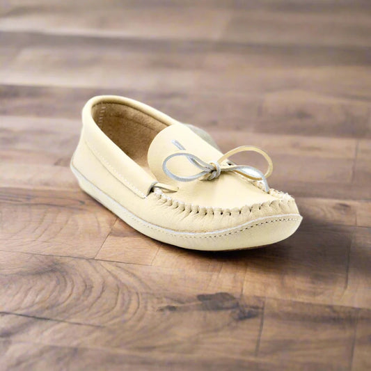 mens moccasins on hardwood floor