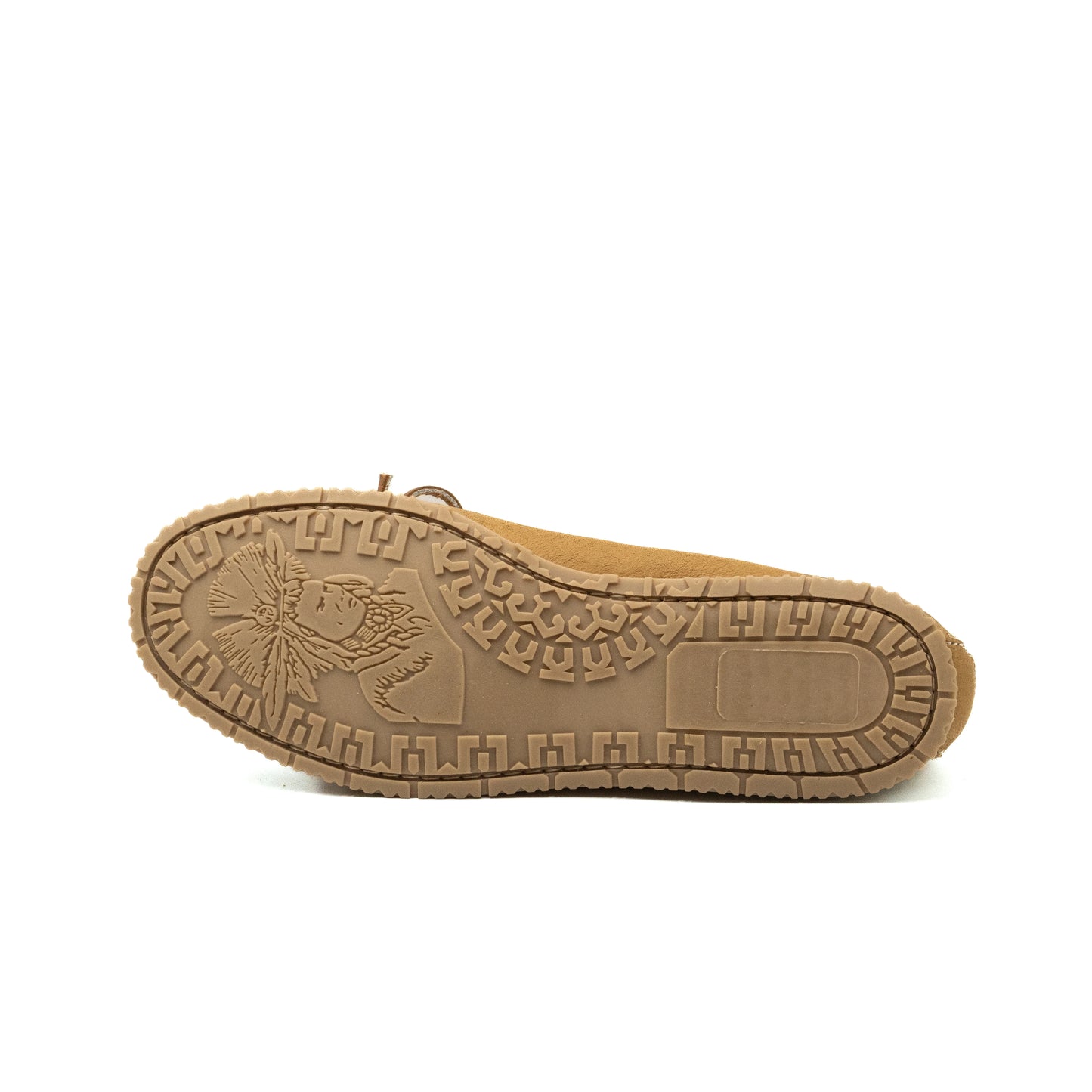 Brown sole of a shoe on a white background