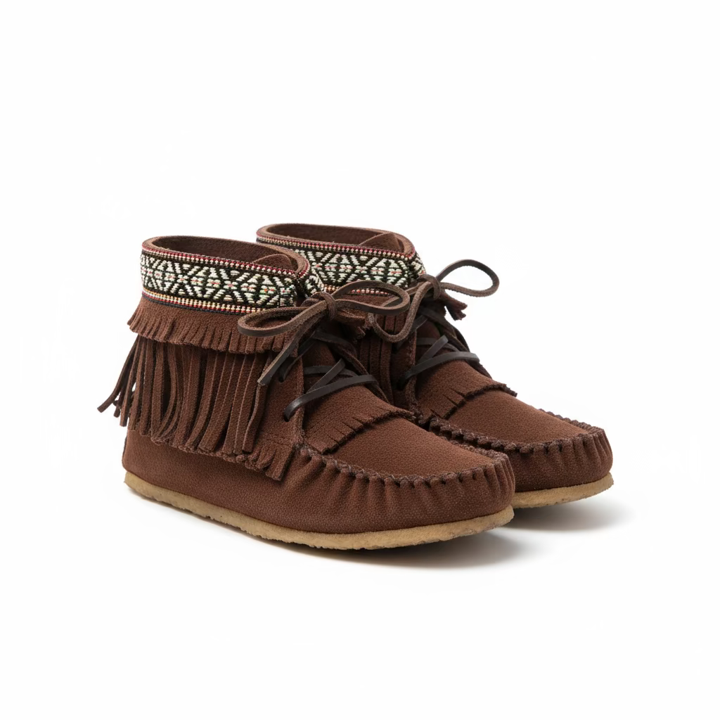 Brown moccasin boots by tecumseh Canada made in canada Moccasins