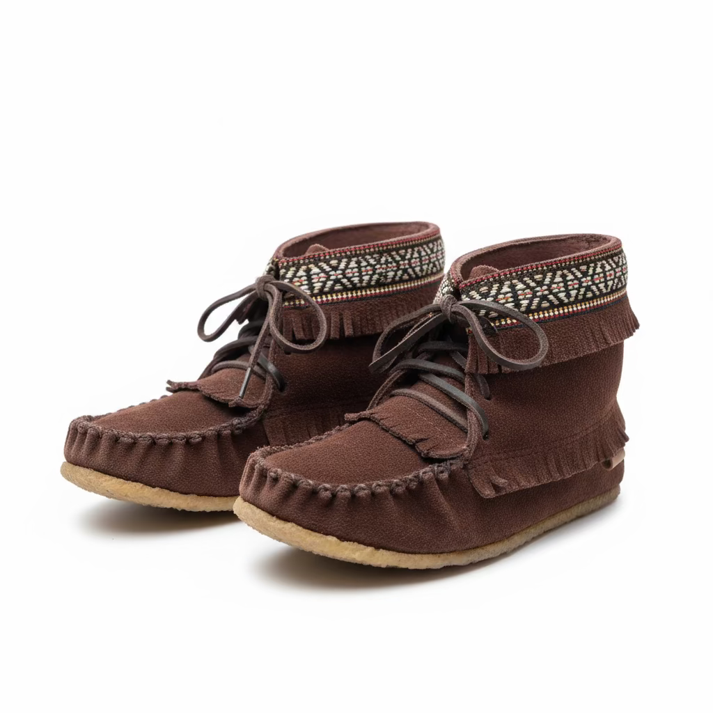Brown moccasin boots by tecumseh Canada made in canada Moccasins