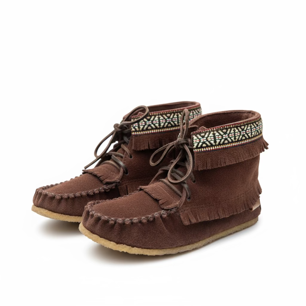 Brown moccasin boots by tecumseh Canada made in canada Moccasins