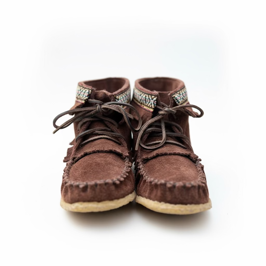 Brown moccasin boots by tecumseh Canada made in canada Moccasins