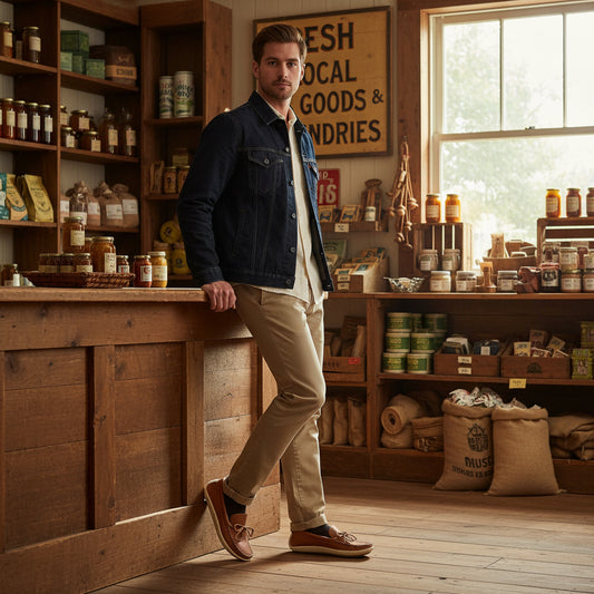 Ohkwesen' Men's Leather Moccasins - Loafer Style Cowhide & Crepe Sole