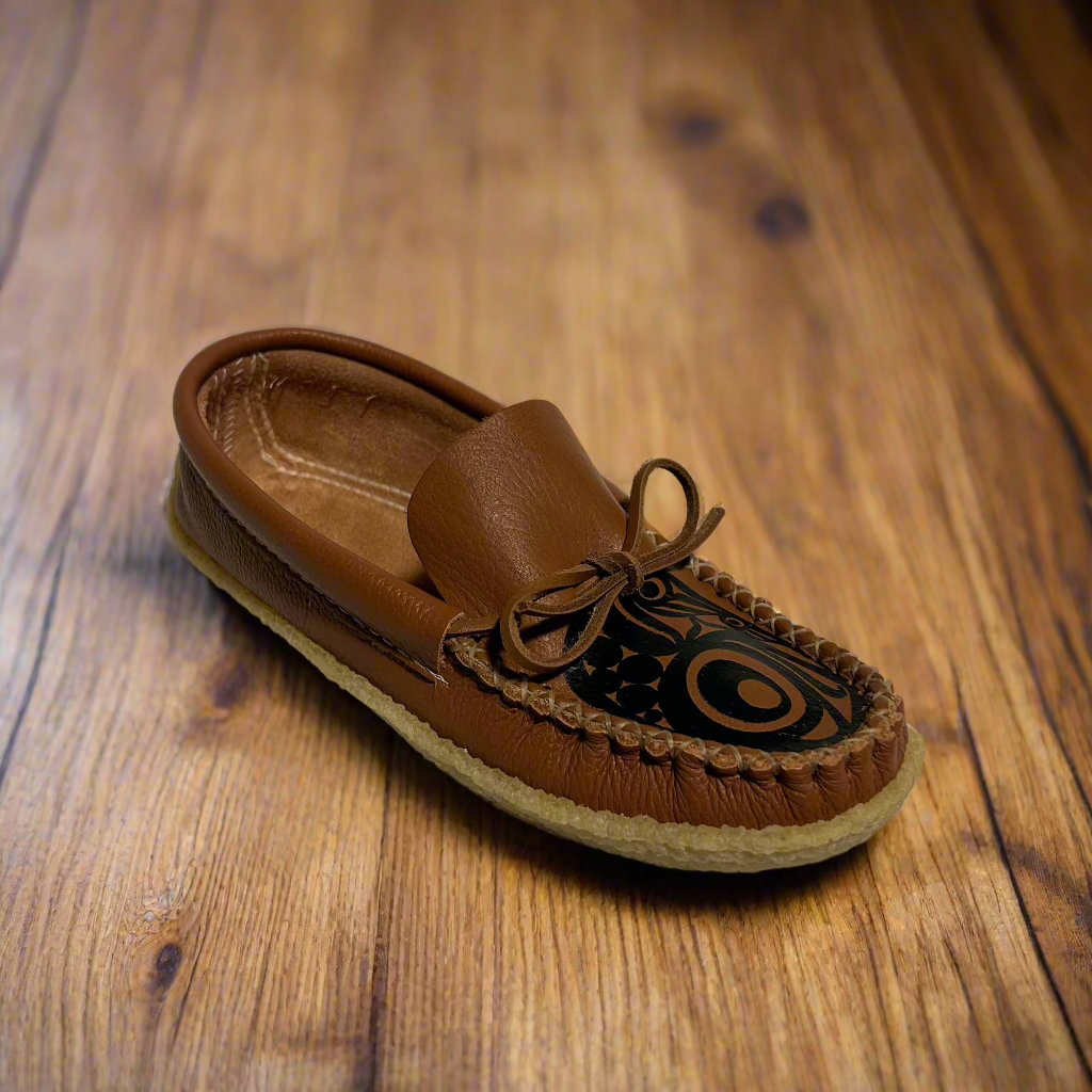 Men's Frog Spirit Moccasins Heavy Cork Bullhide With Gum Rubber