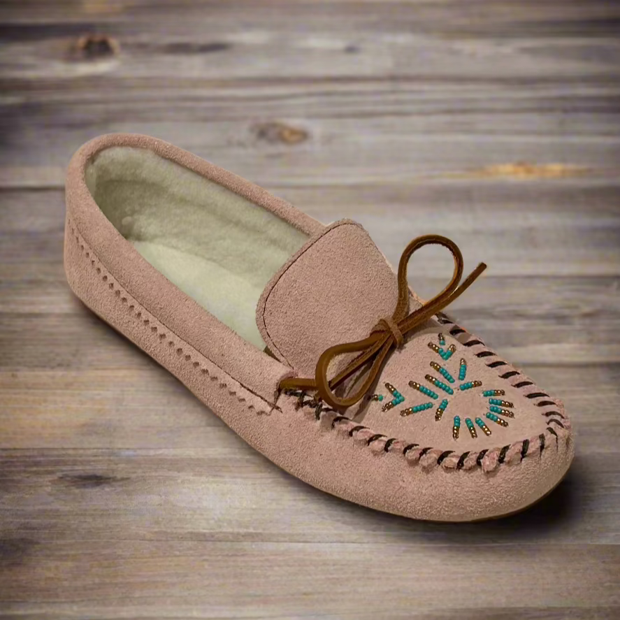 womens pink Spirit Moccasins