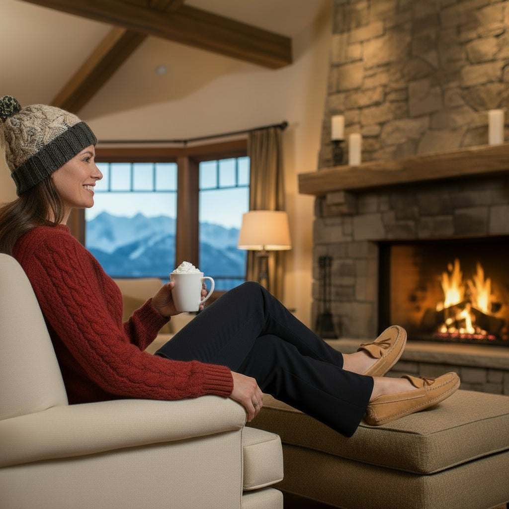 Women's Natural Moosehide Moccasins With Double Padded Sole