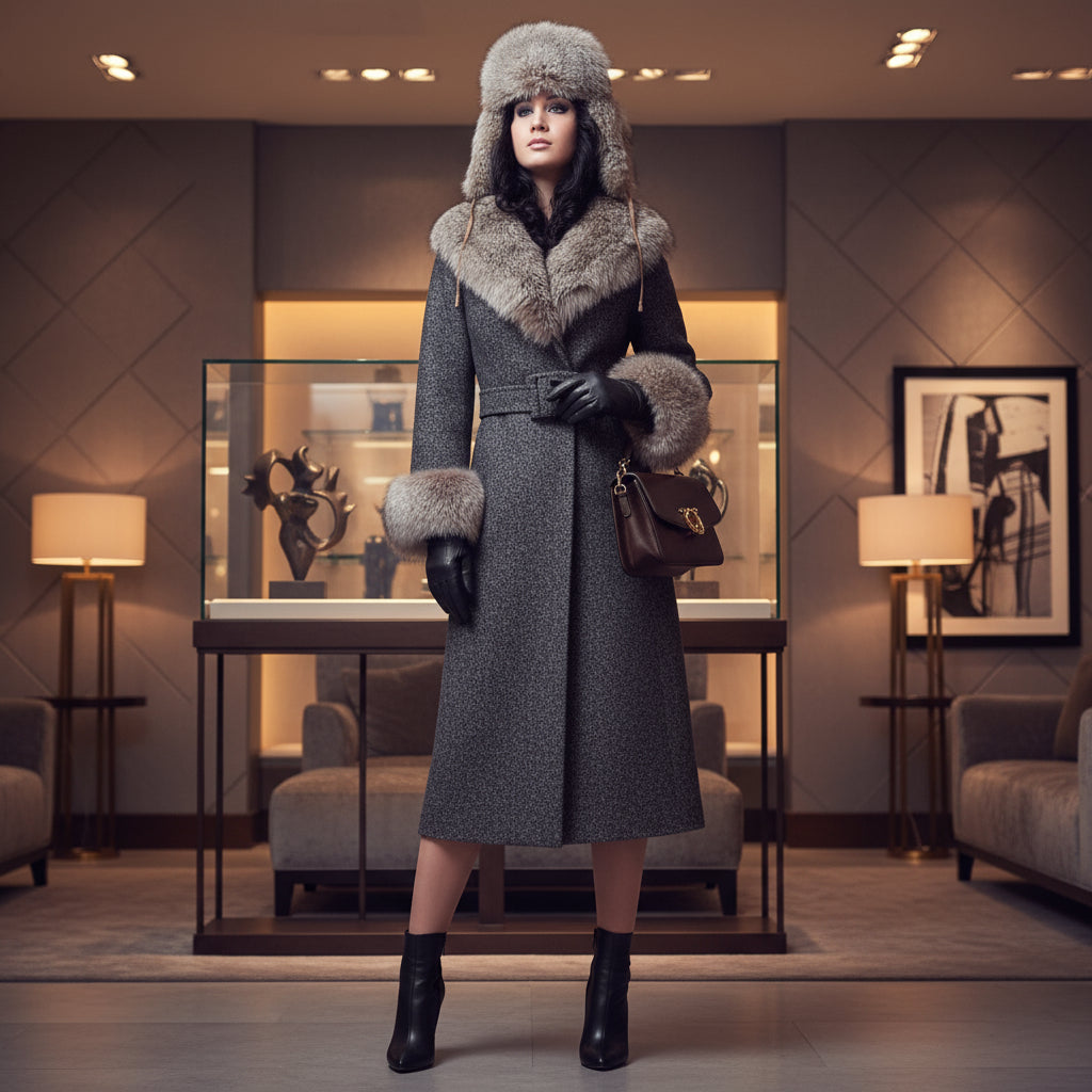 Tecumseh Canada Lynx Shade Fox Fur Bomber Hat - Handcrafted in Canada