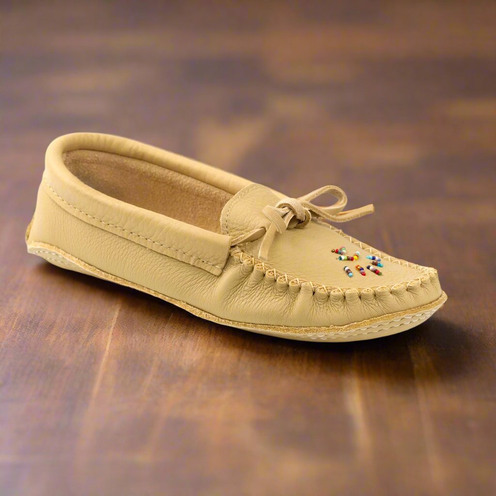 womens beaded leather moccasins