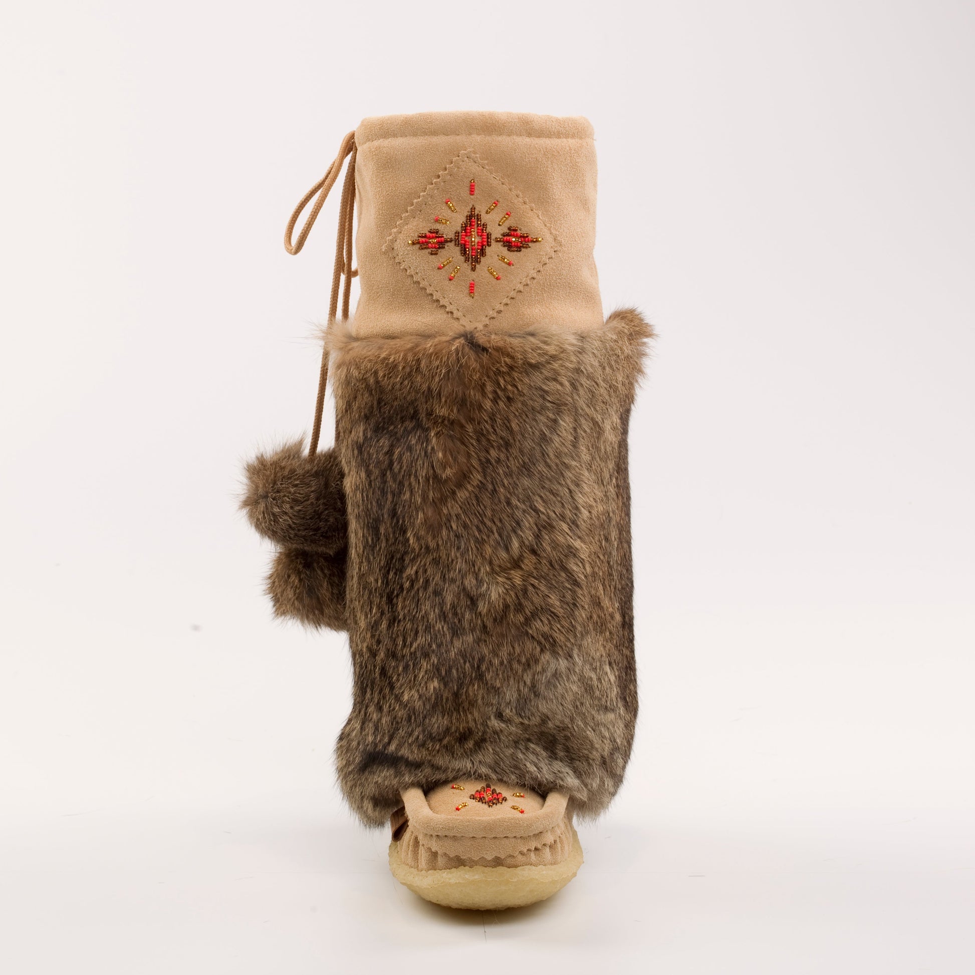 Tecumseh Canada mukluks Sand coral beading