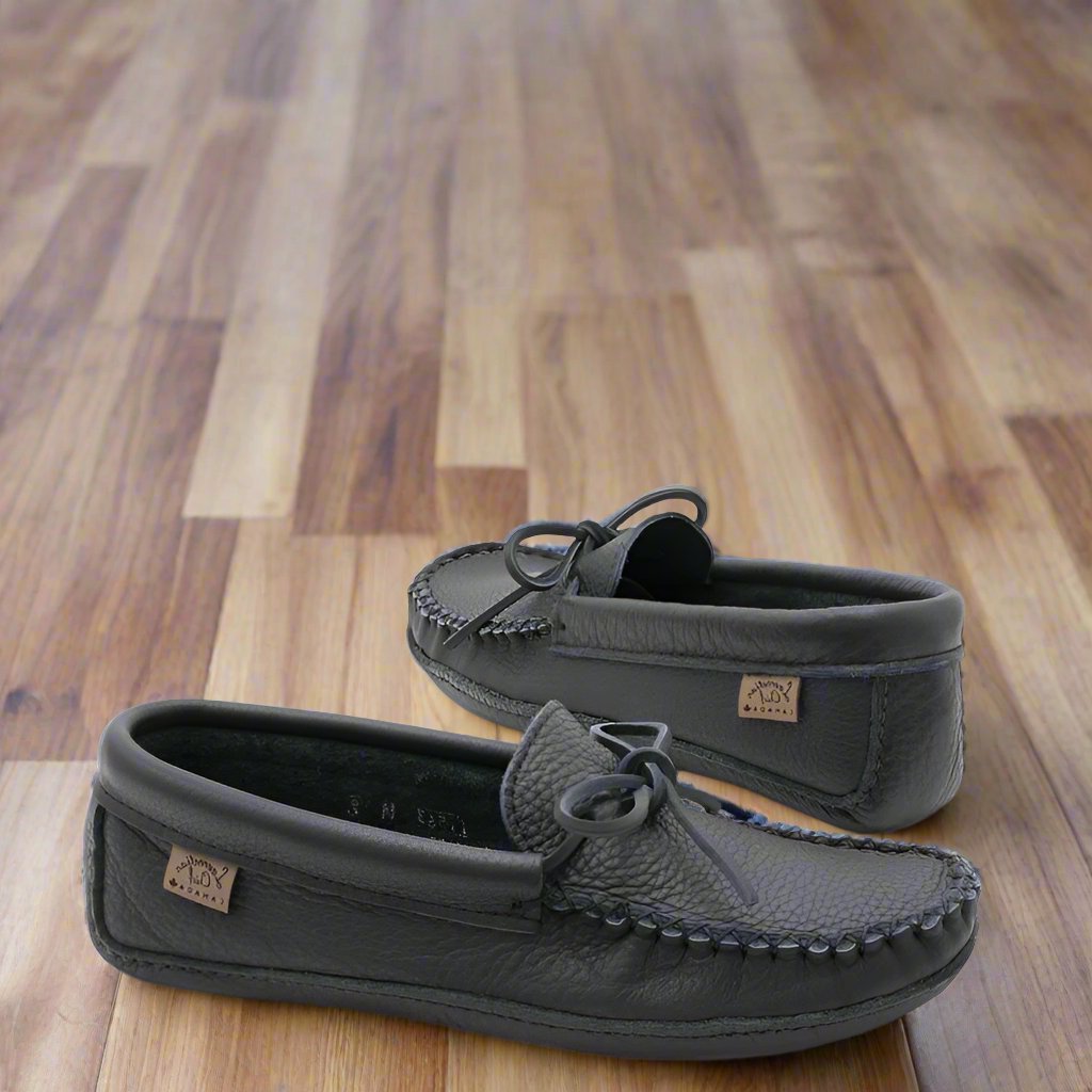 mens black moccasins
