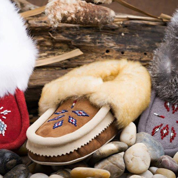 Sheepskin moccasins Saskatchewan