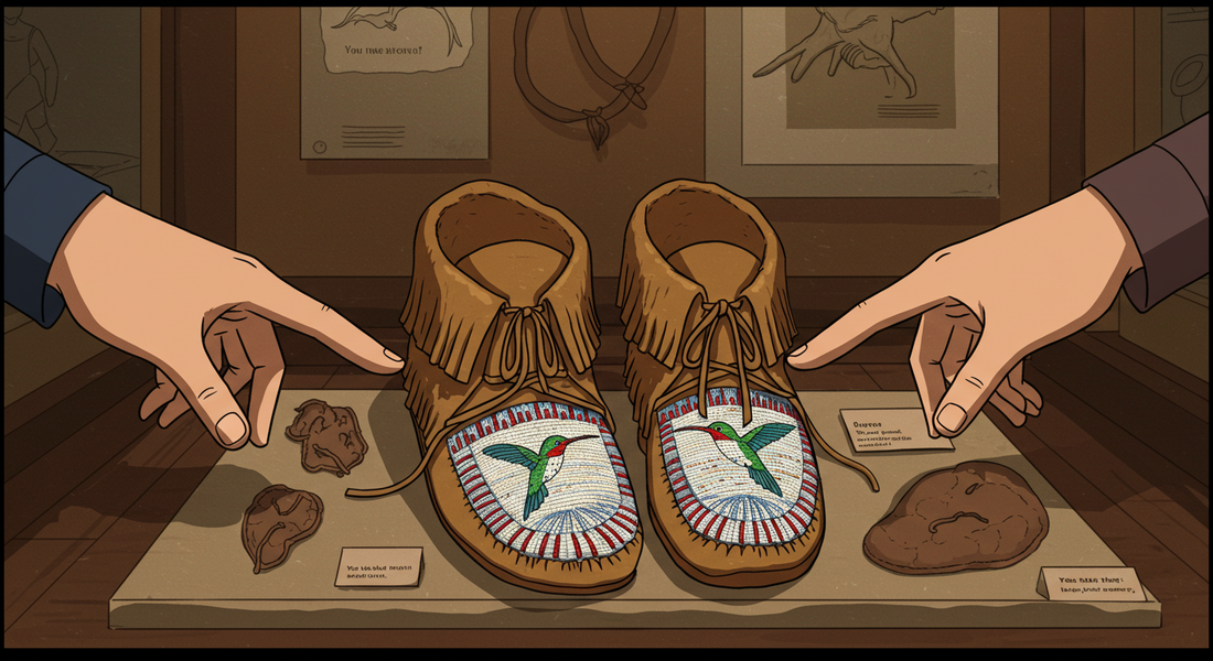 Two Souls, One Journey; The Gift Of The Hummingbird Moccasins