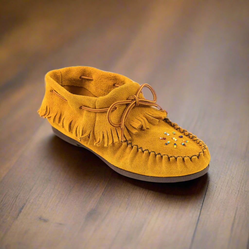 indian tan papoose moccasins