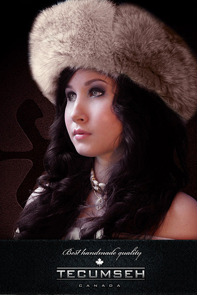 Tecumseh Canada Lynx Shade Fox Fur Bomber Hat - Handcrafted in Canada