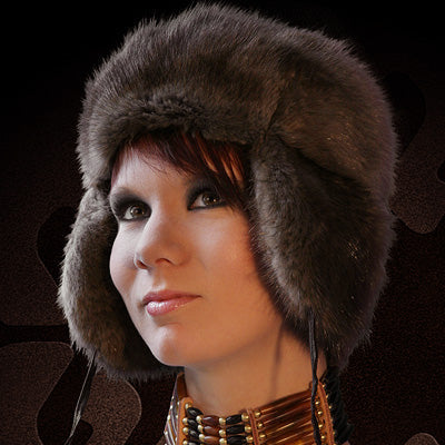 Tecumseh Canada Uptone Muskrat Fur Hat - Made in Canada