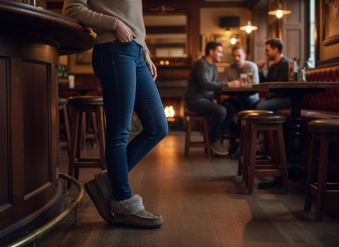 Charcoal Ankle Fur Boots with Grey Rabbit Fur & Hand Beading