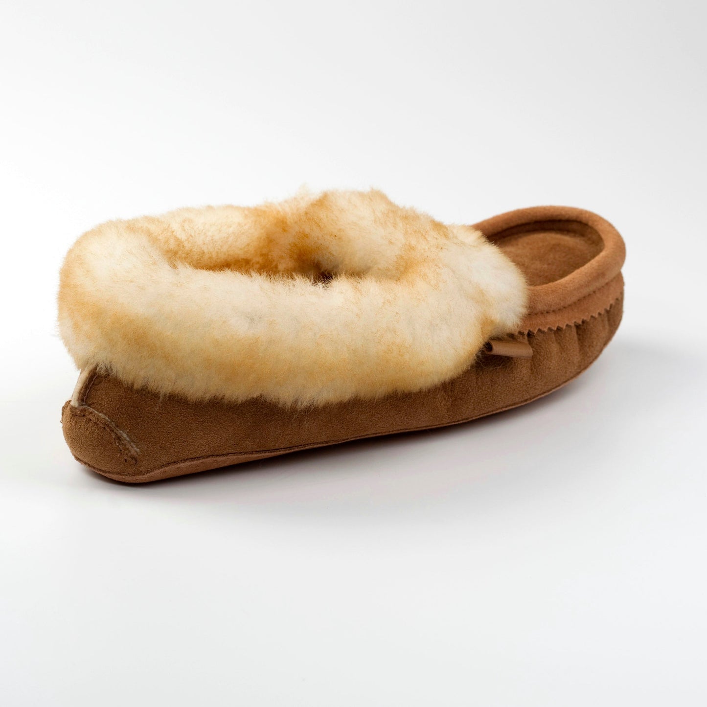 Men's Tecumseh Canada Mocha Brown Sheepskin Moccasins