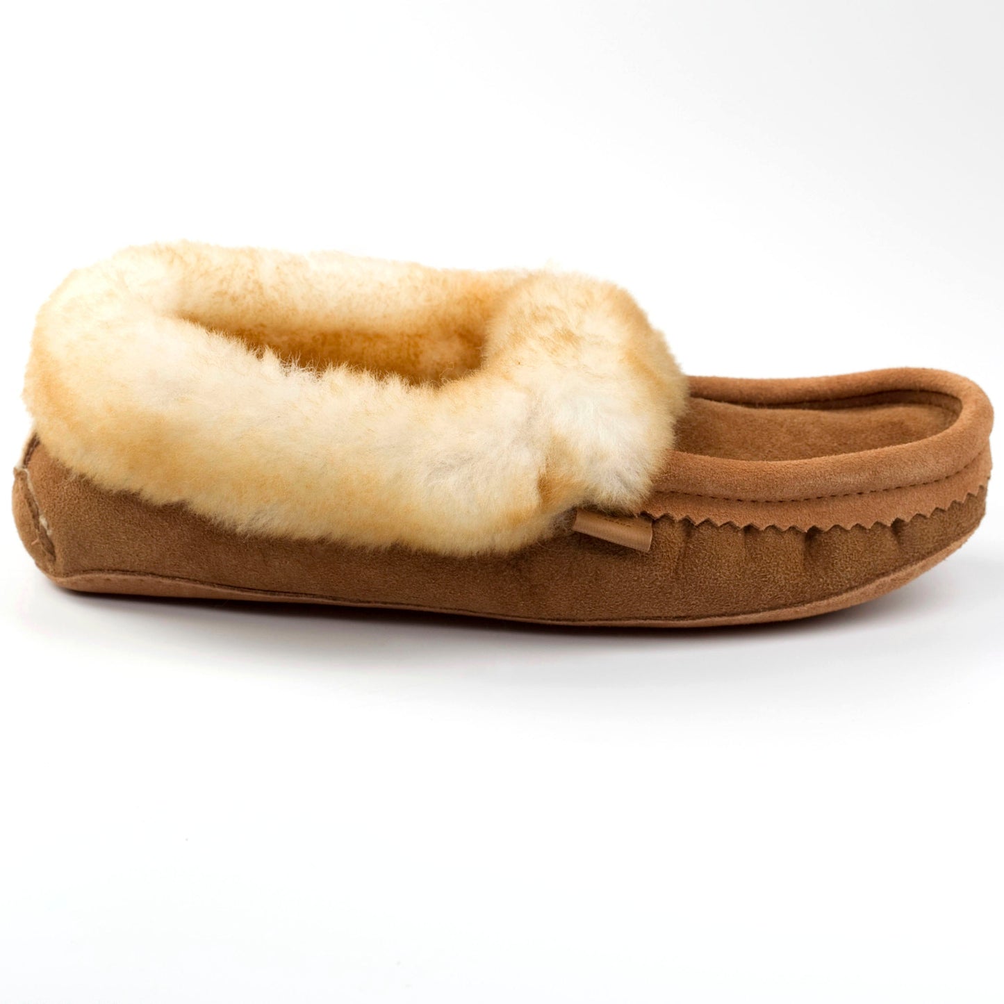 Men's Tecumseh Canada Mocha Brown Sheepskin Moccasins