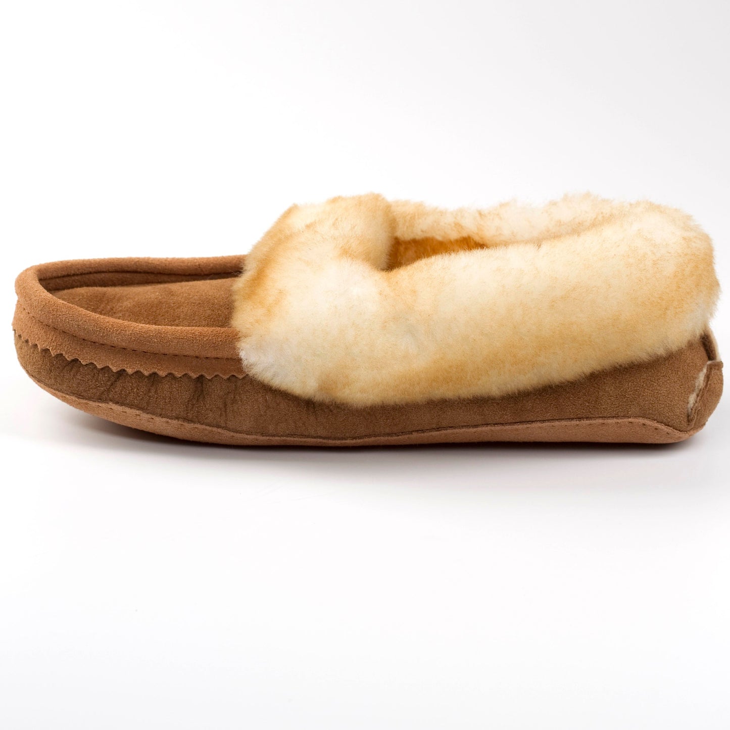 Men's Tecumseh Canada Mocha Brown Sheepskin Moccasins