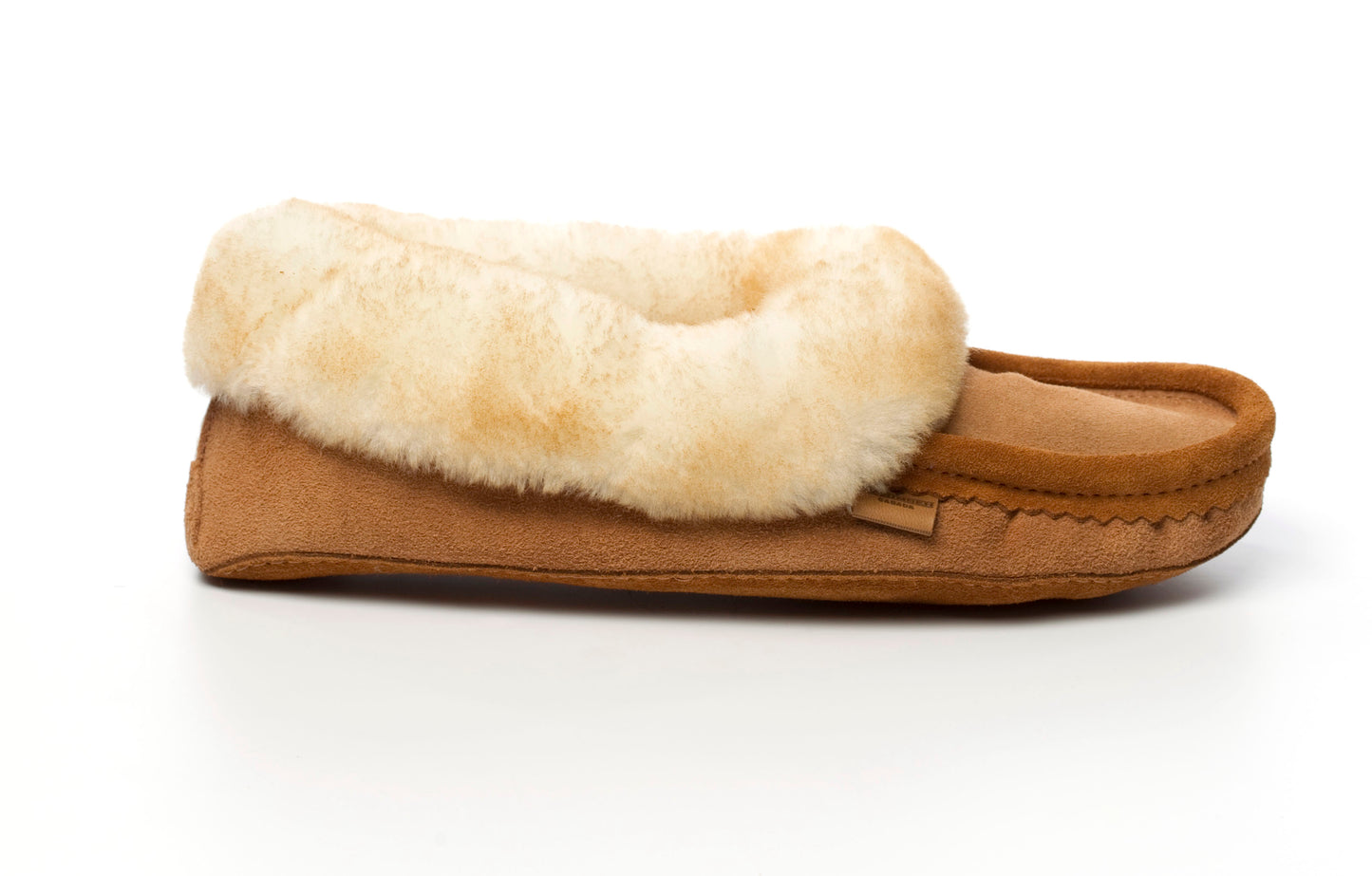 Men's Tecumseh Canada Dark Tan Sheepskin Moccasins