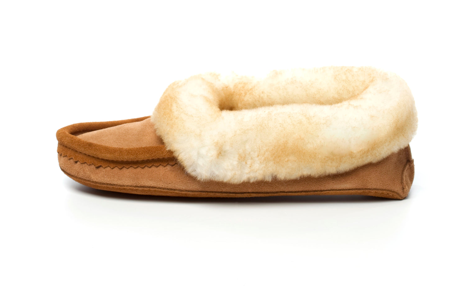 Men's Tecumseh Canada Dark Tan Sheepskin Moccasins