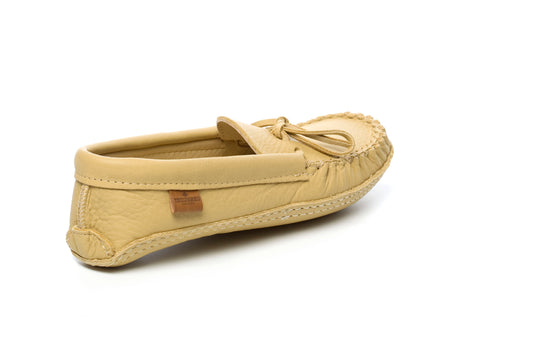 Women's Tecumseh Canada Natural Moosehide Moccasins With Double Padded Sole