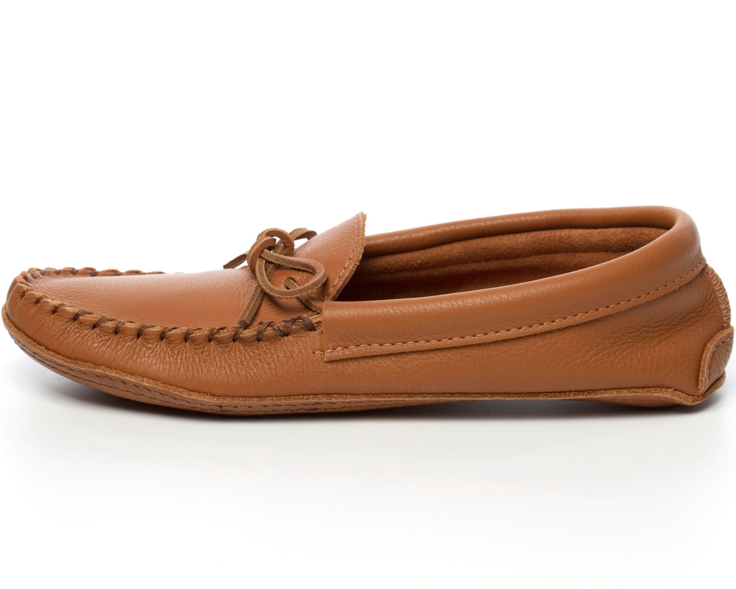 Men's Tecumseh Canada Chestnut Leather Moccasins