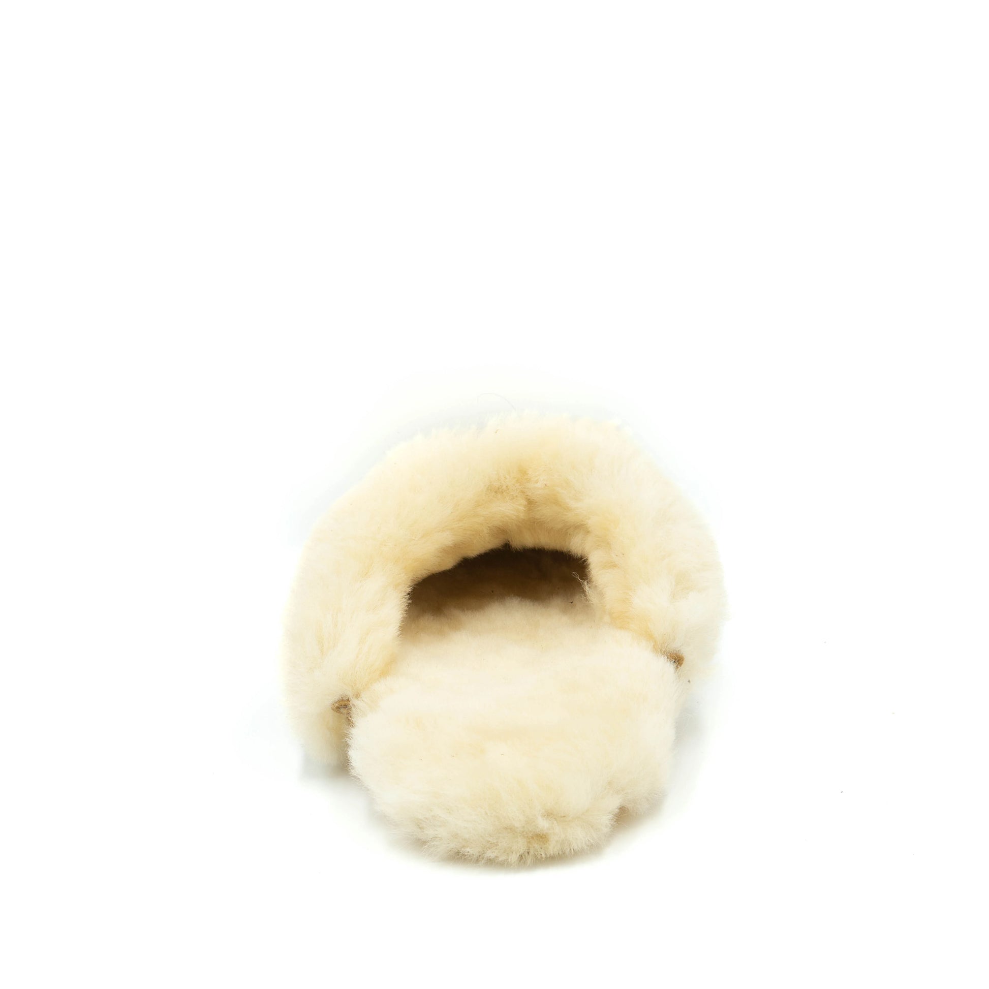 Beige slipper on a white background