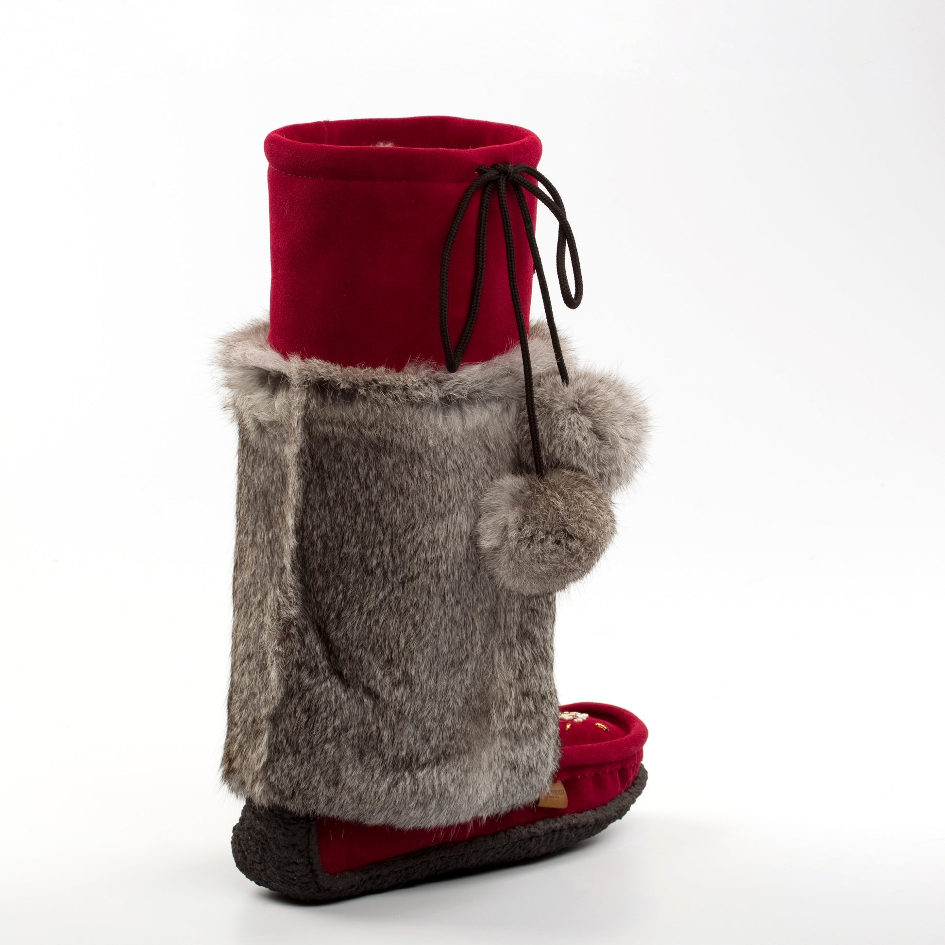 Mukluks made in Canada Red Deer Burgundy Mukluks 