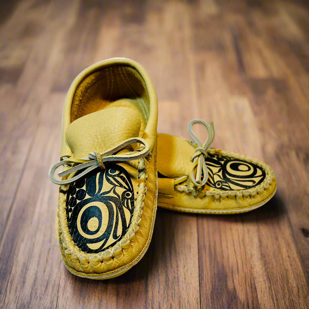 Natural Moosehide Moccasins