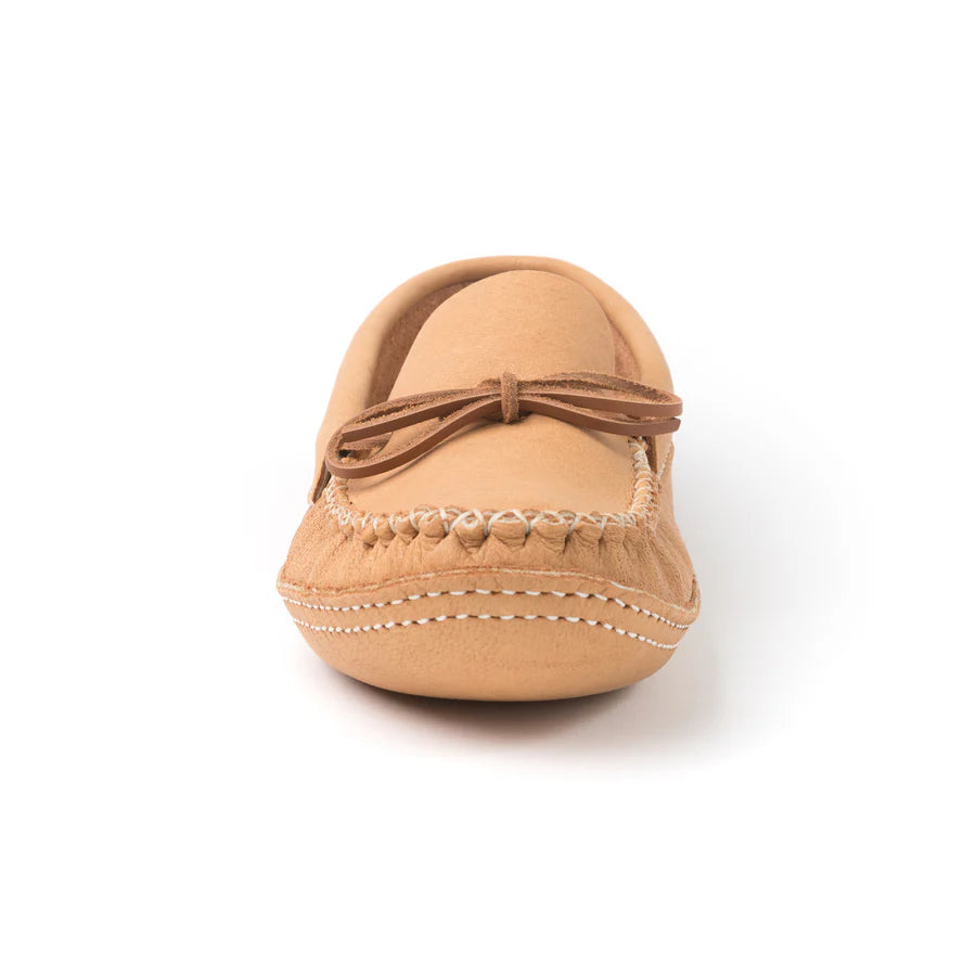 Women's Natural Moosehide Moccasins With Double Padded Sole