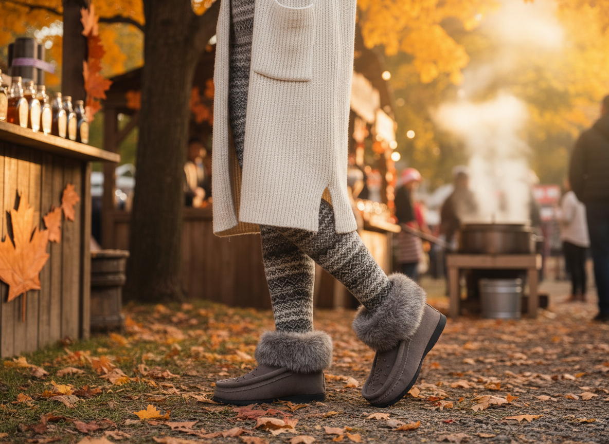 Charcoal Ankle Fur Boots with Grey Rabbit Fur & Hand Beading
