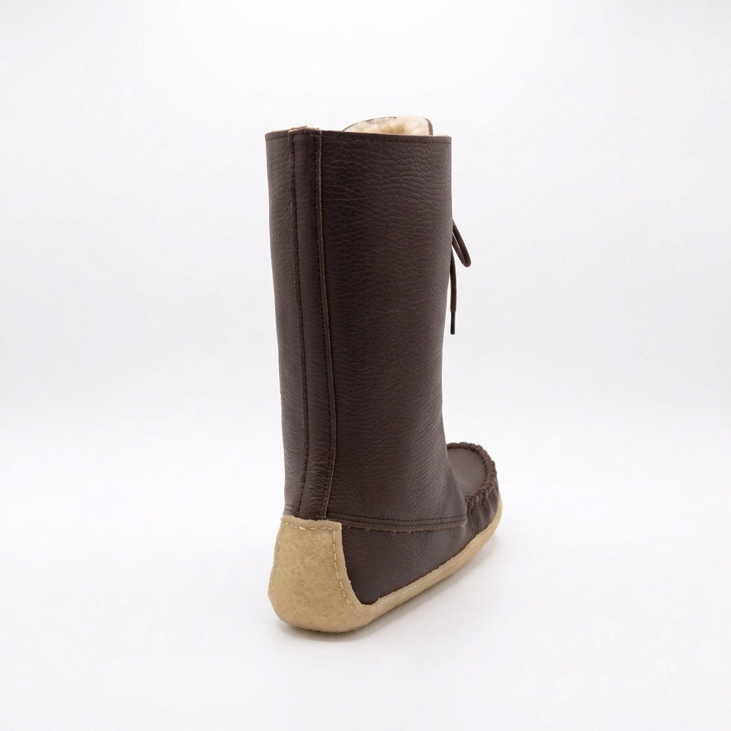 mens brown leather mukluk boots 