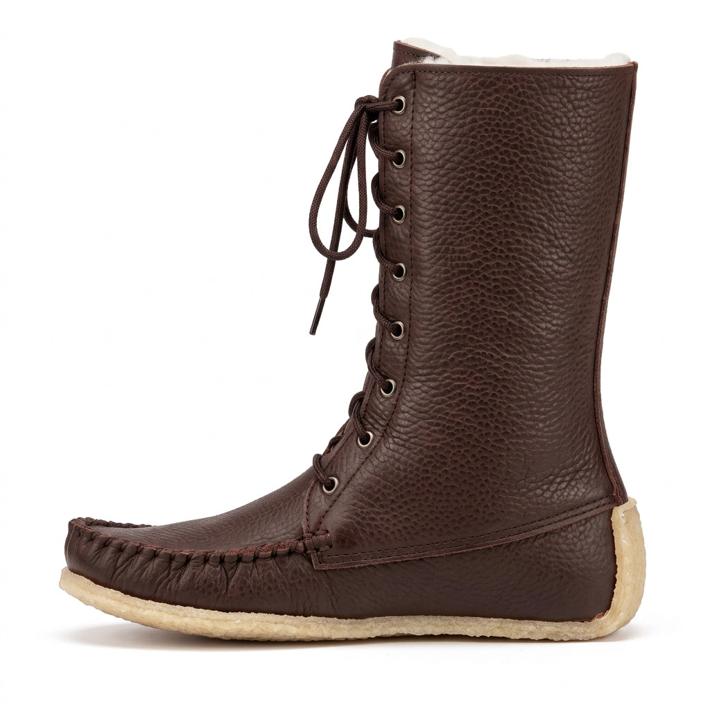 Men's Tecumseh Handcrafted Rocky Oil Leather Snowshoe Boots | Authentic Canadian Made & Sheepskin Lined