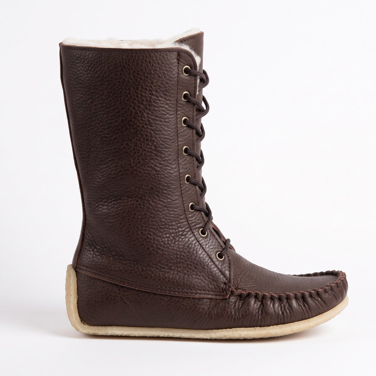 Leather boots for men with rubber sole