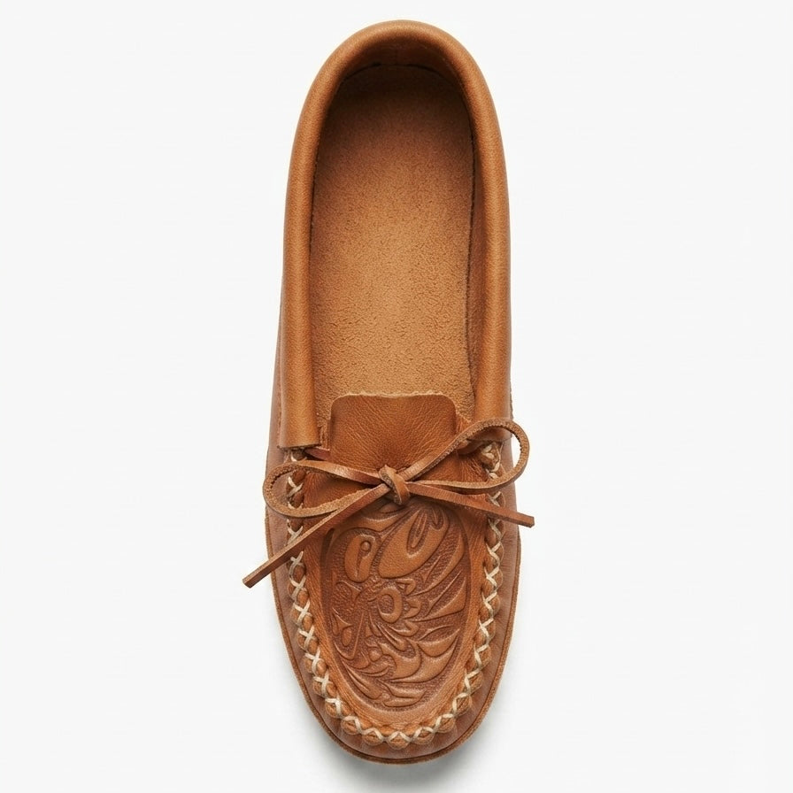Spirit Moccasins: Women's Hummingbird Moccasins - Genuine Canadian Maple Moose Hide