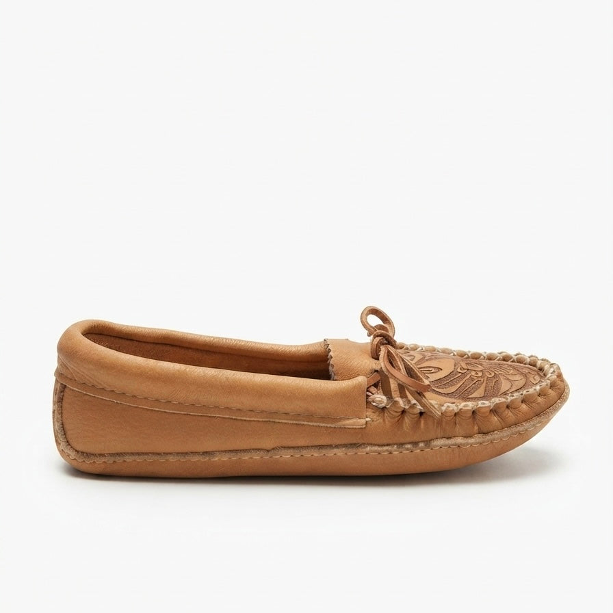 Spirit Moccasins: Women's Hummingbird Moccasins - Genuine Canadian Maple Moose Hide