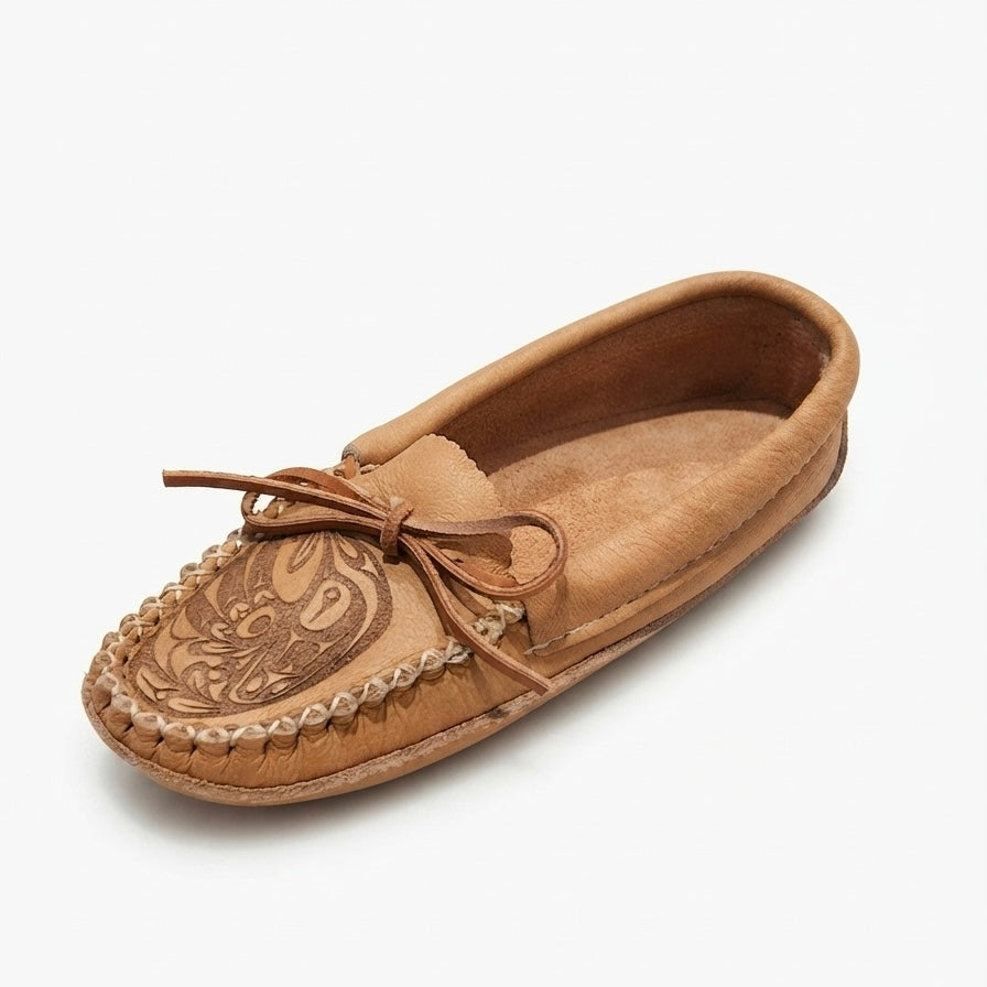 Spirit Moccasins: Women's Hummingbird Moccasins - Genuine Canadian Maple Moose Hide