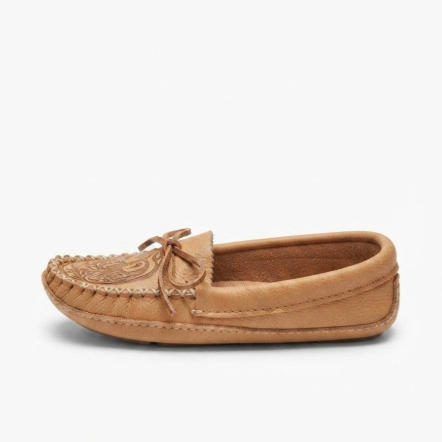 Spirit Moccasins: Women's Hummingbird Moccasins - Genuine Canadian Maple Moose Hide