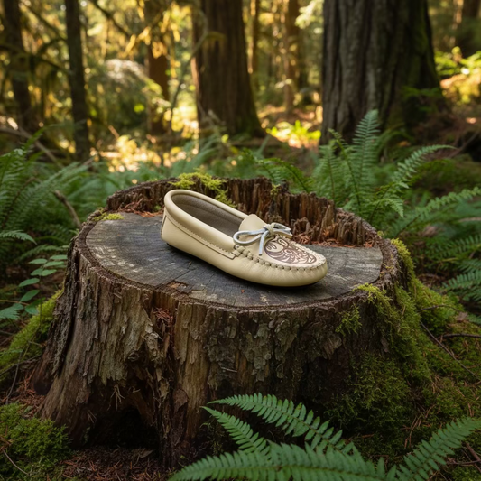 spirit moccasins with hummingbird made in canada 