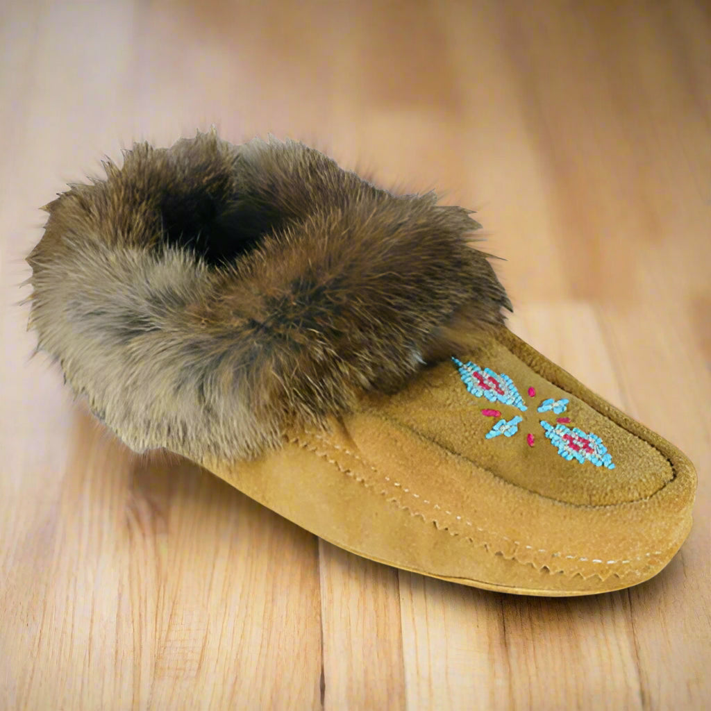 Tan suede moccasins great plains moccasins