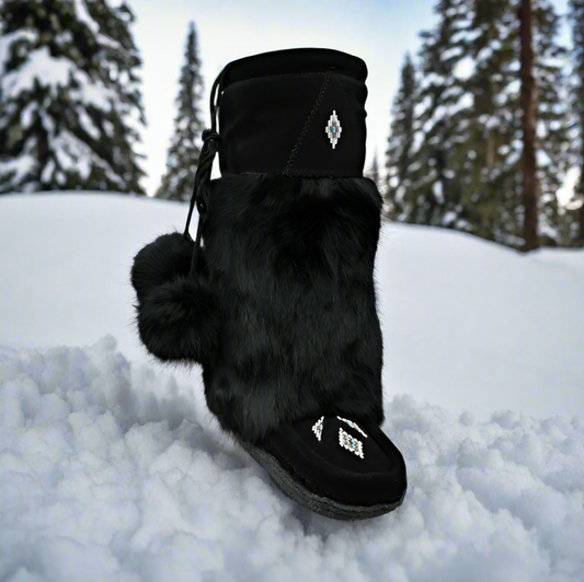 black mukluks tall 