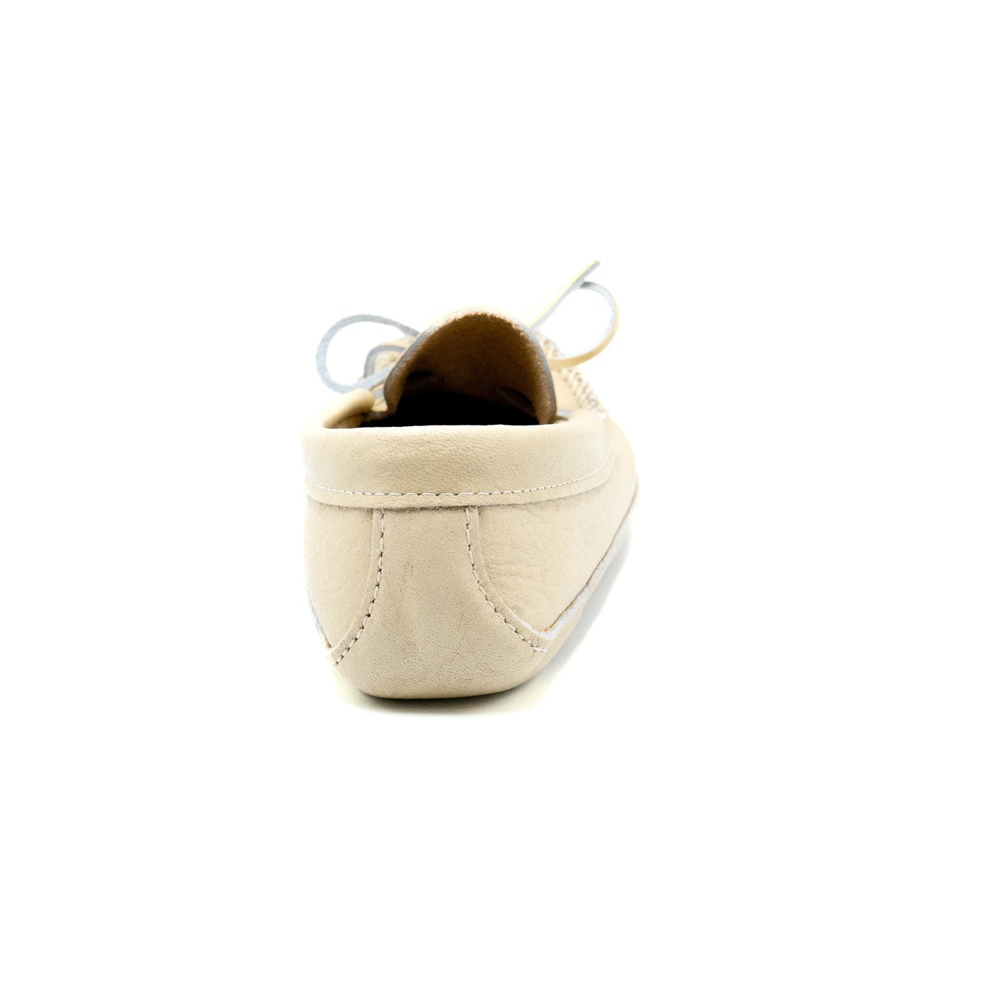 Beige mens shoe on a white background