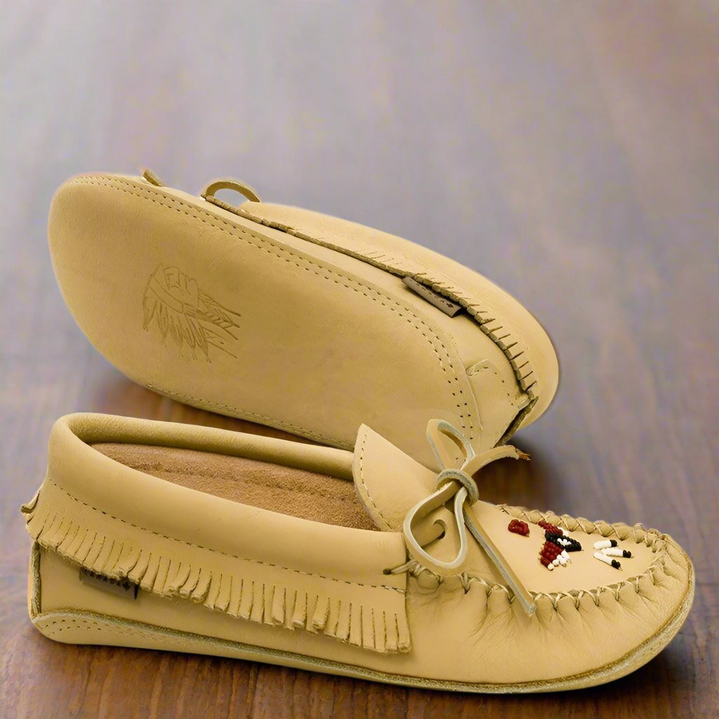 womans fringe moccasins 